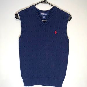 POLO RL Sleeveless V-Neck Sweater Vest.